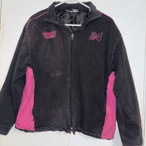 NASCAR Winners Circle Ladies Collection Jacket Black Pink Jeff Gordon #24  LRG